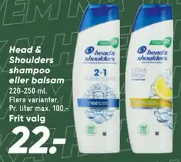 Bilka Head & Shoulders shampoo eller balsam tilbud