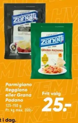 Bilka Zanetti Parmigiano Reggiano eller Grana Padano tilbud