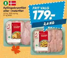 Bilka Danpo kyllingebrystfilet eller -inderfilet tilbud