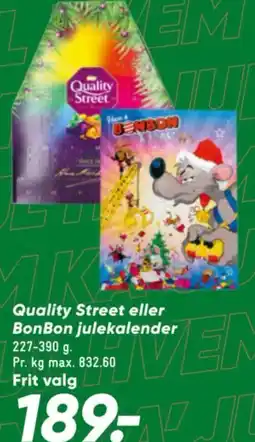 Bilka Quality Street eller BonBon julekalender tilbud