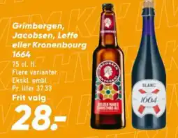 Bilka Grimbergen, Jacobsen, Leffe eller Kronenbourg 1664 tilbud