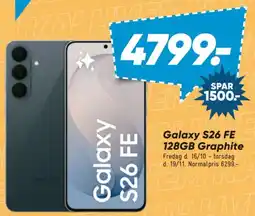 Bilka Samsung Galaxy S26 FE 128GB Graphite tilbud
