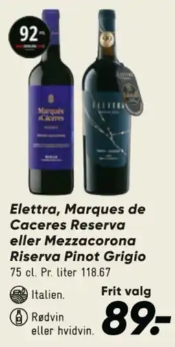 Bilka Elettra, Marques de Caceres tilbud
