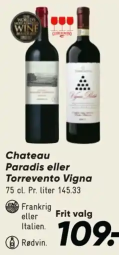 Bilka Chateau Paradis eller Torrevento Vigna tilbud