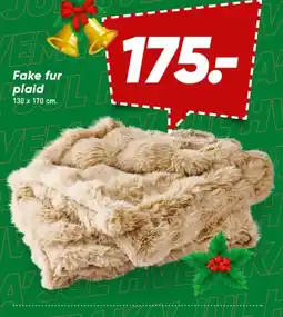 Bilka Fake fur plaid tilbud