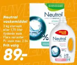 Bilka Neutral vaskemiddel tilbud