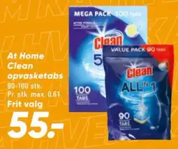 Bilka At Home Clean opvasketabs tilbud