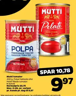 Netto Mutti tomater tilbud