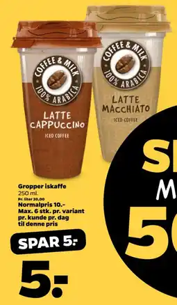 Netto Coffee & Milk latte cappuccino tilbud
