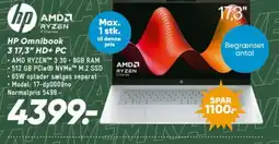 Bilka Hp omnibook 3 17,3" hd+ pc tilbud