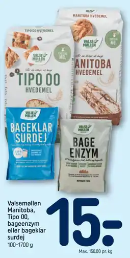 REMA 1000 Valsemøllen Manitoba, Tipo 00, bageenzym eller bageklar surdej tilbud