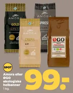 Netto Amora eller ØGO økologiske helbønner tilbud