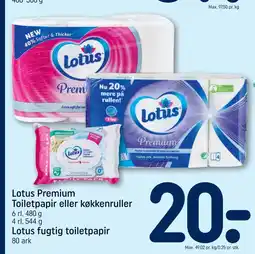 REMA 1000 Lotus Premium Toilet Papir eller Køkkenruller tilbud