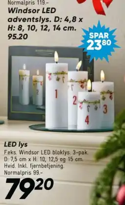 Bilka Windsor LED adventslys tilbud