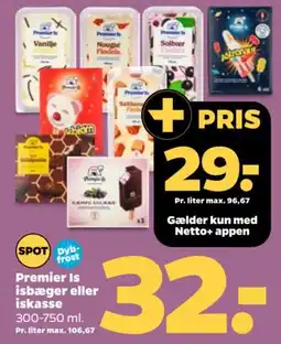 Netto Premier Is isbæger eller iskasse tilbud
