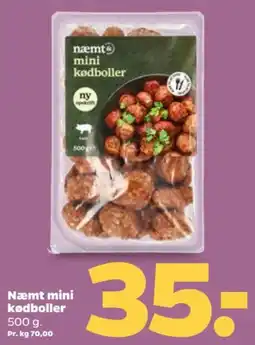 Netto Næmt mini kødboller tilbud