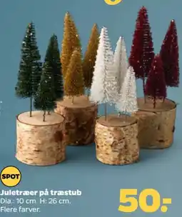Netto Spot Juletræer på træstub tilbud