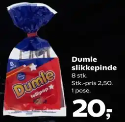 Kvickly Dumle slikkepinde tilbud