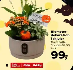 Kvickly Super Brugsen Blomster-dekoration i skjuler tilbud