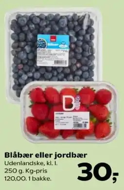 Kvickly Blåbær eller jordbær tilbud