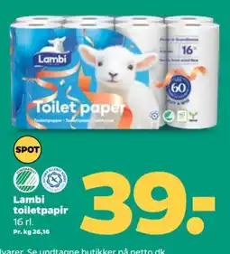 Netto Lambi toilet papir tilbud