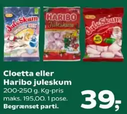 Kvickly Cloetta eller Haribo juleskum tilbud