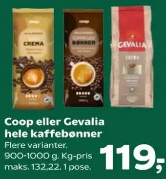 Coop Gevalia hele kaffebønner