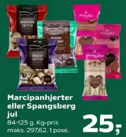 Kvickly Marcipanhjerter eller Spangsberg jul tilbud