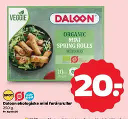 Netto Daloon organic mini spring rolls vegetables tilbud