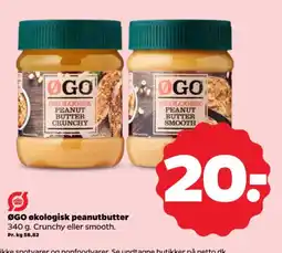 Netto ØGO økologisk peanutbutter tilbud