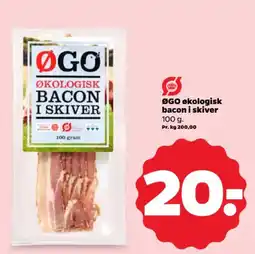 Netto ØGO økologisk bacon i skiver tilbud