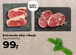Kvickly Entrecote eller ribeye tilbud