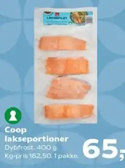 Kvickly Coop lakseportioner tilbud