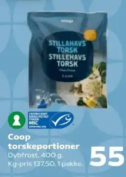 Kvickly Coop torskeportioner tilbud