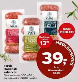 Kvickly Viani salsiccia tilbud