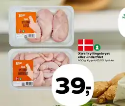 Kvickly Xtra! kyllingebryst eller -inderfilet tilbud
