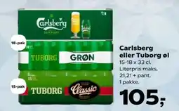 Kvickly Carlsberg eller Tuborg øl tilbud