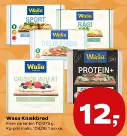 Kvickly Wasa Knækbrød tilbud