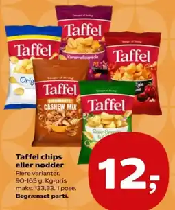 Kvickly Taffel chips eller nødder tilbud