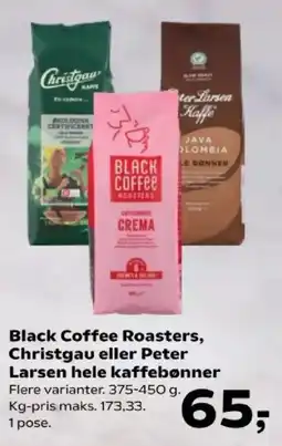 Kvickly Black Coffee Roasters hele kaffebooner tilbud