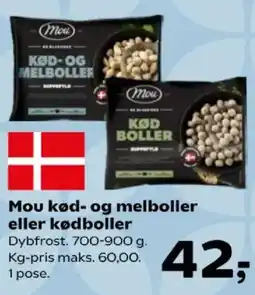 Kvickly Mou kød- og melboller eller kødboller tilbud