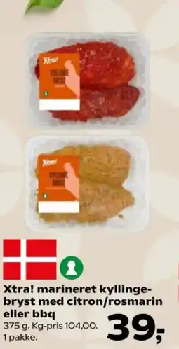 Kvickly Xtra! marineret kyllinge-bryst med citron/rosmarin eller bbq tilbud