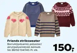 Kvickly Friends striksweater tilbud
