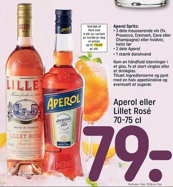 REMA 1000 Aperol eller Lillet Rosé tilbud