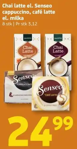Løvbjerg Senseo chai latte el. cappuccino, café latte el. milka tilbud
