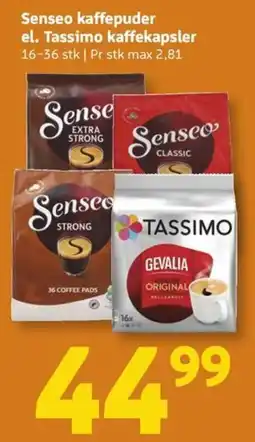 Løvbjerg Senseo kaffepuder el. Tassimo kaffekapsler tilbud