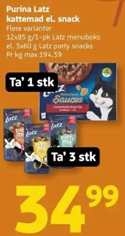 Løvbjerg Latz kattemad el. snack tilbud