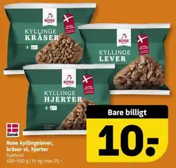 Løvbjerg Rose kyllingelever, kråser el. hjertter tilbud