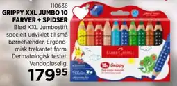 KiDS Coolshop Faber-Castell Grippy XXL Jumbo 10 Farver + Spidser tilbud