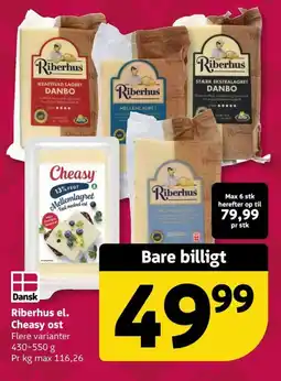Løvbjerg Riberhus el. Cheasy ost tilbud